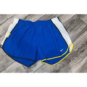 Nike Dri Fit Women Blue Running Shorts Athletic Performance Size L